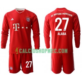 Bayern Monaco David Alaba 27 Bambino Maglia Prima 2020/2021 Manica Lunga (+ Pantaloncini)